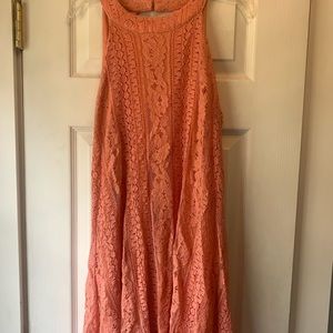 halter neck lace dress